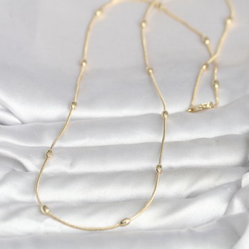 CM 14K Gold Renk Yılan Zincirli Damla Topçuk Model 60 cm Kadın Kolye CM 14K Gold Renk Yılan Zincirli Damla Topçuk Model 60 cm Kadın Kolye