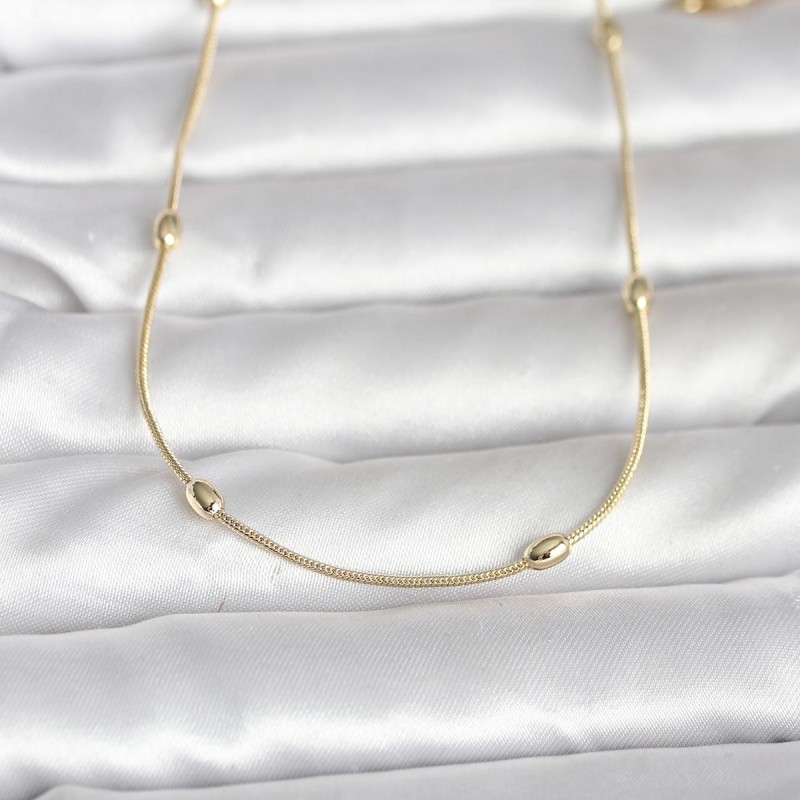 CM 14K Gold Renk Yılan Zincirli Damla Topçuk Model 60 cm Kadın Kolye CM 14K Gold Renk Yılan Zincirli Damla Topçuk Model 60 cm Kadın Kolye