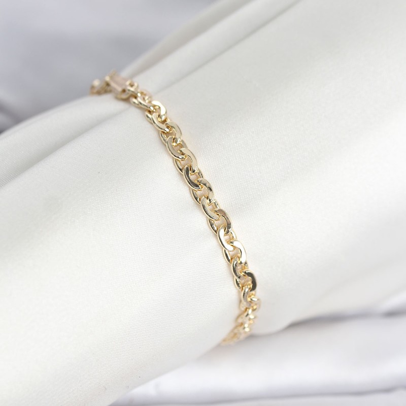 CM 14K Gold Renk Zincir Model Kadın Bileklik CM 14K Gold Renk Zincir Model Kadın Bileklik