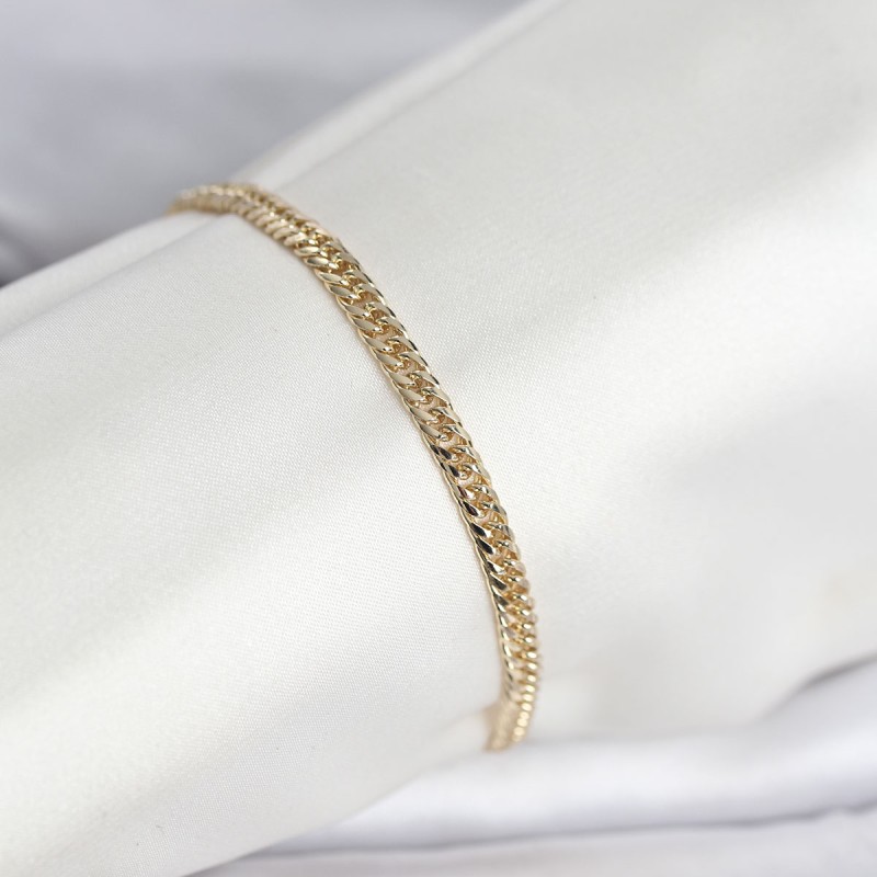 CM 14K Gold Renk Zincir Model Kadın Bileklik CM 14K Gold Renk Zincir Model Kadın Bileklik