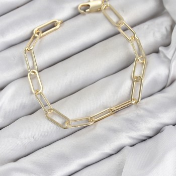 CM Ataş Zincir Model Gold Renk Pirinç Kadın Bileklik CM Ataş Zincir Model Gold Renk Pirinç Kadın Bileklik