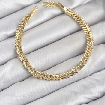 CM Başak Model Gold Renk Pirinç Kadın Bileklik CM Başak Model Gold Renk Pirinç Kadın Bileklik