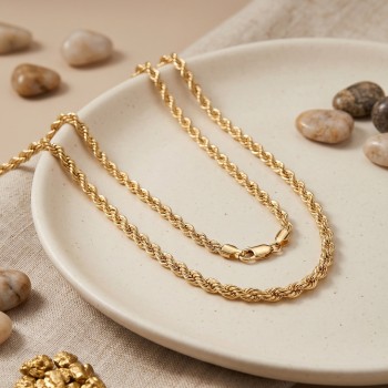 CM Burgu Zincir Model Gold Renk 50 cm Kadın Kolye