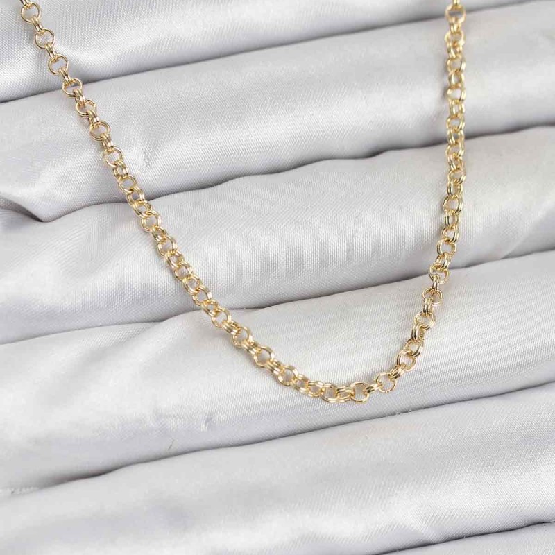 CM Gold Renk Pirinç Halkalı Model Kadın Kolye CM Gold Renk Pirinç Halkalı Model Kadın Kolye