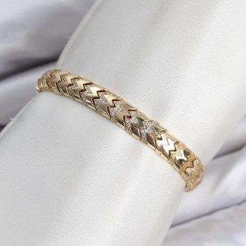 CM Kalın Yılan Model Zirkon Taşlı VIP Seri Gold Renk Pirinç Kadın Bileklik CM Kalın Yılan Model Zirkon Taşlı VIP Seri Gold Renk Pirinç Kadın Bileklik