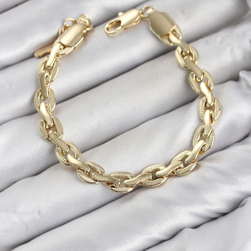 CM Kalın Zincir Model Gold Renk Pirinç Kadın Bileklik