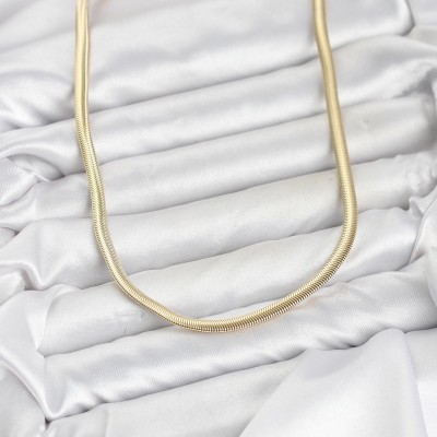 CM Yassı Yılan Zincir Model 60 cm Kadın Kolye
