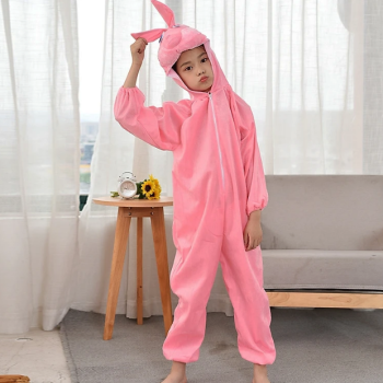 Çocuk Tavşan Kostümü Pembe Renk 4-5 Yaş Çocuk Tavşan Kostümü Pembe Renk 4-5 Yaş
