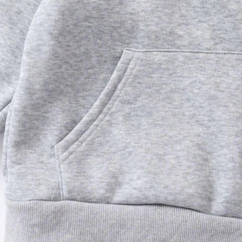 Çocuk Unisex Kapüşonlu Naruto Baskılı Pamuklu Sweatshirt - Gri