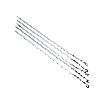 Dar Yassı Mangal Şişi - Burgulu Tasarım - 60 cm - Tavuk ve Kanat İçin Dar Yassı Mangal Şişi - Burgulu Tasarım - 60 cm - Tavuk ve Kanat İçin