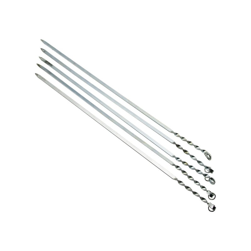 Dar Yassı Mangal Şişi - Burgulu Tasarım - 60 cm - Tavuk ve Kanat İçin Dar Yassı Mangal Şişi - Burgulu Tasarım - 60 cm - Tavuk ve Kanat İçin