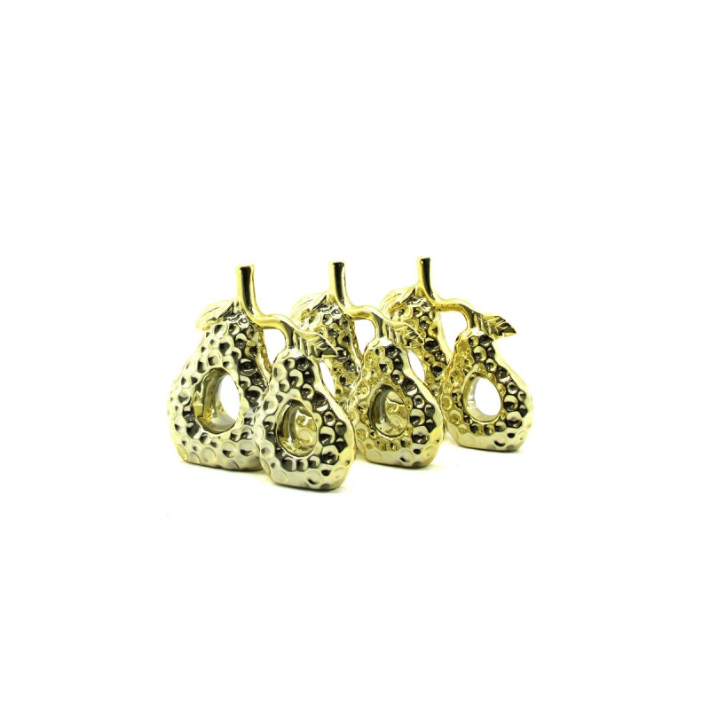 Dokulu Çift Armut Tasarımlı Biblo - Büyük Boy - Seramik - Parlak Altın Dokulu Çift Armut Tasarımlı Biblo - Büyük Boy - Seramik - Parlak Altın