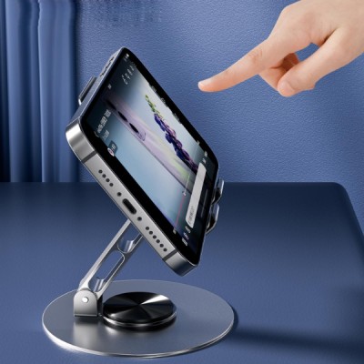Dönebilir ve Katlanabilir Masaüstü Metal Telefon Tutucu Dönebilir ve Katlanabilir Masaüstü Metal Telefon Tutucu