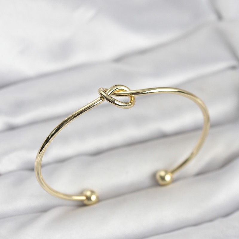 Düğüm Model Pirinç Gold Renk Kadın Bileklik Düğüm Model Pirinç Gold Renk Kadın Bileklik