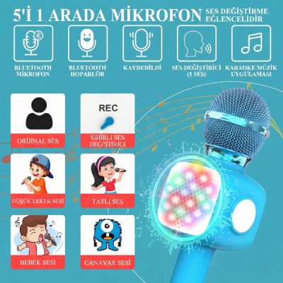 Eğlenceli Karaoke Mikrofonu - Çocuklar İçin Eğlenceli Karaoke Mikrofonu - Çocuklar İçin