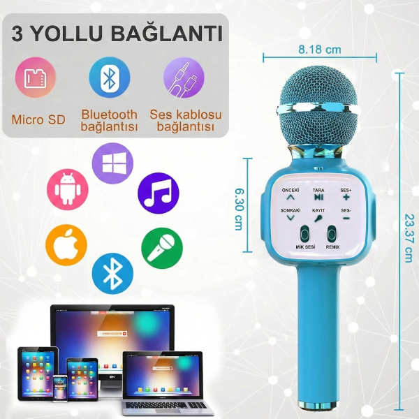 Eğlenceli Karaoke Mikrofonu - Çocuklar İçin Eğlenceli Karaoke Mikrofonu - Çocuklar İçin