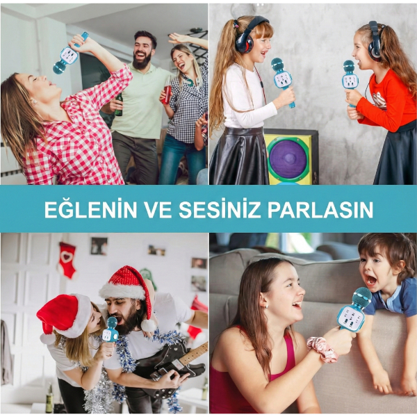 Eğlenceli Karaoke Mikrofonu - Çocuklar İçin Eğlenceli Karaoke Mikrofonu - Çocuklar İçin