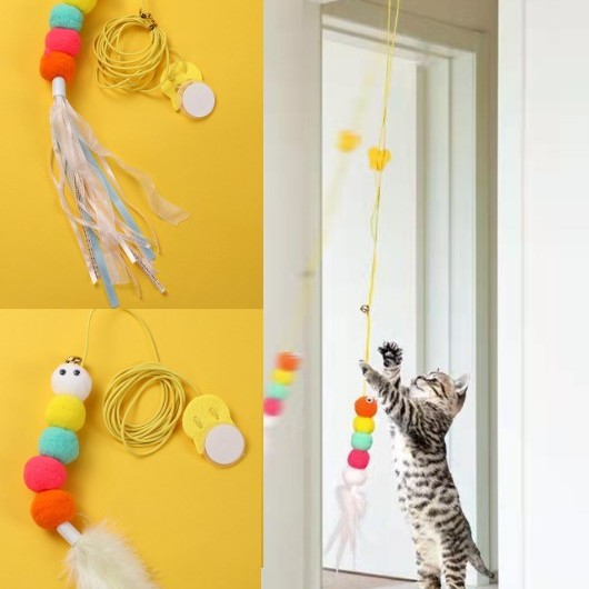 Elastik Yapışkanlı Kedi Oyun Oltası Elastik Yapışkanlı Kedi Oyun Oltası