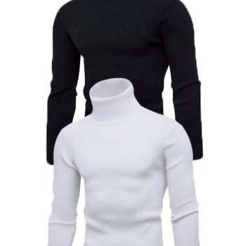 Erkek 2 Adet Kaşkorse Boğazlı Full Likralı Fitilli Slimfit Body Erkek 2 Adet Kaşkorse Boğazlı Full Likralı Fitilli Slimfit Body