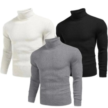 Erkek 3 Adet Kaşkorse Boğazlı Full Likralı Fitilli Slimfit Body Erkek 3 Adet Kaşkorse Boğazlı Full Likralı Fitilli Slimfit Body