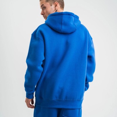 ERKEK 3 İplik Oversize Kapşonlu Basic SweatShirt Hoodie - Mavi ERKEK 3 İplik Oversize Kapşonlu Basic SweatShirt Hoodie - Mavi