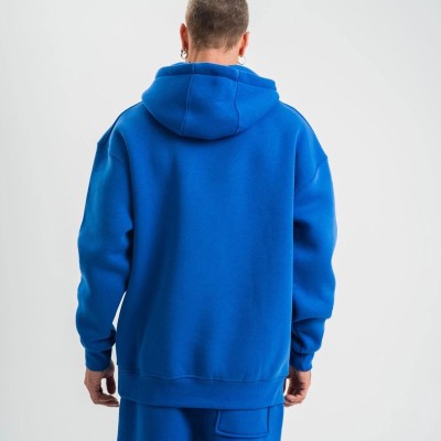 ERKEK 3 İplik Oversize Kapşonlu Basic SweatShirt Hoodie - Mavi ERKEK 3 İplik Oversize Kapşonlu Basic SweatShirt Hoodie - Mavi
