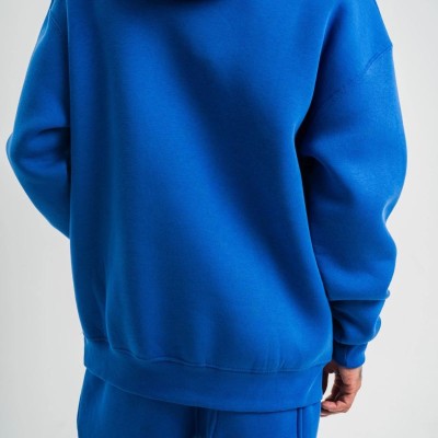 ERKEK 3 İplik Oversize Kapşonlu Basic SweatShirt Hoodie - Mavi ERKEK 3 İplik Oversize Kapşonlu Basic SweatShirt Hoodie - Mavi