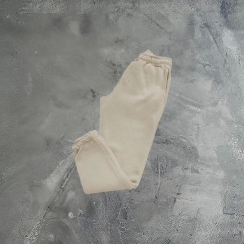 Erkek 3 İplik paça lastikli Düz Eşofman - Bej Erkek 3 İplik paça lastikli Düz Eşofman - Bej