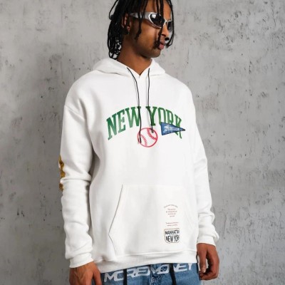 Erkek 3 İplik Pamuklu Kapüşonlu Baskılı Cepli Oversize Sweatshirt Hoodie - Beyaz Erkek 3 İplik Pamuklu Kapüşonlu Baskılı Cepli Oversize Sweatshirt Hoodie - Beyaz