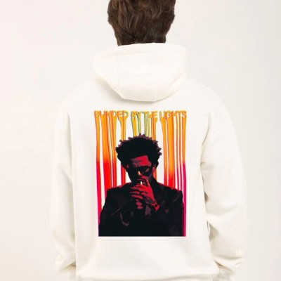 Erkek 3 İplik Pamuklu Kapüşonlu Baskılı Cepli Oversize Sweatshirt Hoodie - Beyaz Erkek 3 İplik Pamuklu Kapüşonlu Baskılı Cepli Oversize Sweatshirt Hoodie - Beyaz