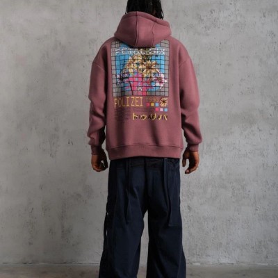 Erkek 3 İplik Pamuklu Kapüşonlu Baskılı Cepli Oversize Sweatshirt Hoodie - Gül Kurusu Erkek 3 İplik Pamuklu Kapüşonlu Baskılı Cepli Oversize Sweatshirt Hoodie - Gül Kurusu