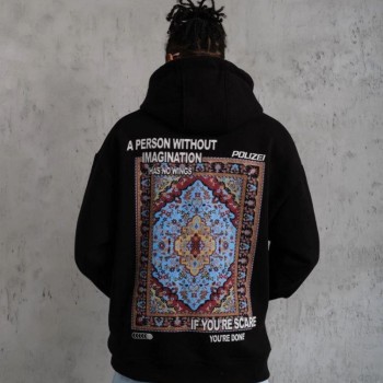 Erkek 3 İplik Pamuklu Kapüşonlu Baskılı Cepli Oversize Sweatshirt Hoodie - Siyah Erkek 3 İplik Pamuklu Kapüşonlu Baskılı Cepli Oversize Sweatshirt Hoodie - Siyah