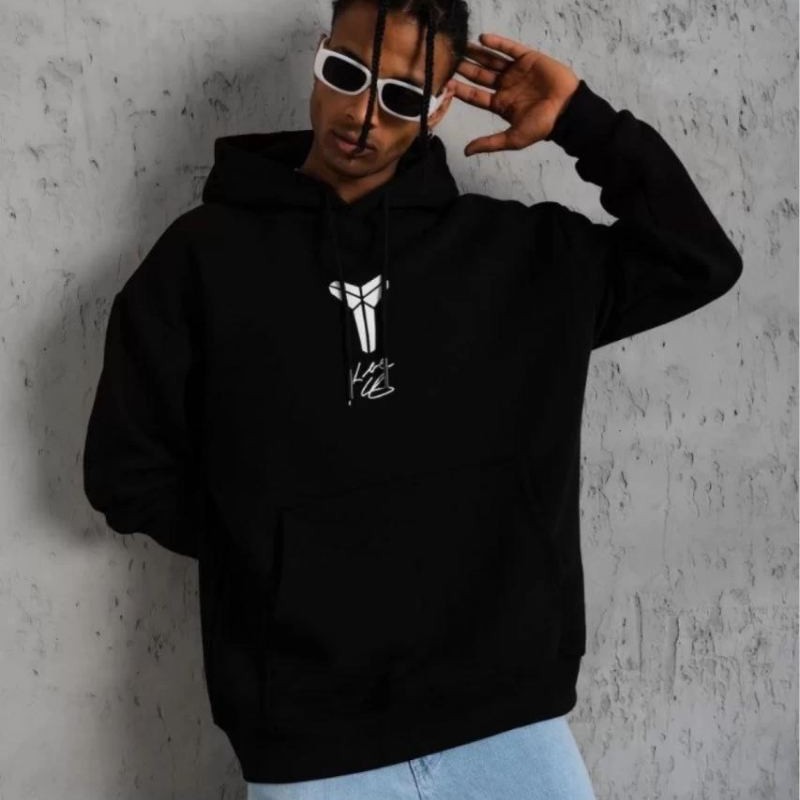 Erkek 3 İplik Pamuklu Kapüşonlu Kanguru Cepli Baskılı Oversize Hoodie Sweatshirt - Siyah Erkek 3 İplik Pamuklu Kapüşonlu Kanguru Cepli Baskılı Oversize Hoodie Sweatshirt - Siyah