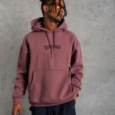Erkek 3 İplik Pamuklu Kapüşonlu Kanguru Cepli Sweatshirt Hoodie - Gül Kurusu Erkek 3 İplik Pamuklu Kapüşonlu Kanguru Cepli Sweatshirt Hoodie - Gül Kurusu