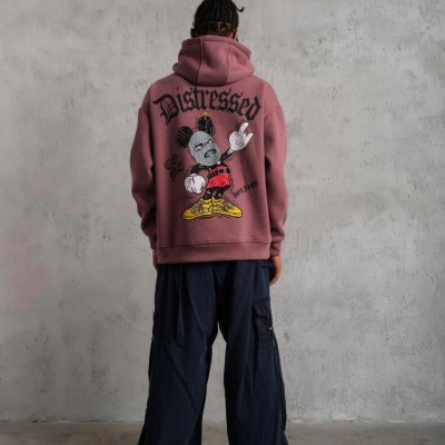 Erkek 3 İplik Pamuklu Kapüşonlu Kanguru Cepli Sweatshirt Hoodie - Gül Kurusu Erkek 3 İplik Pamuklu Kapüşonlu Kanguru Cepli Sweatshirt Hoodie - Gül Kurusu