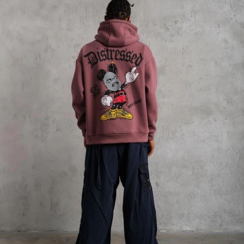Erkek 3 İplik Pamuklu Kapüşonlu Kanguru Cepli Sweatshirt Hoodie - Gül Kurusu Erkek 3 İplik Pamuklu Kapüşonlu Kanguru Cepli Sweatshirt Hoodie - Gül Kurusu
