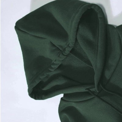 Erkek 3 İplik Pamuklu Kapüşonlu Kanguru Cepli Sweatshirt Hoodie - Koyu Yeşil Erkek 3 İplik Pamuklu Kapüşonlu Kanguru Cepli Sweatshirt Hoodie - Koyu Yeşil