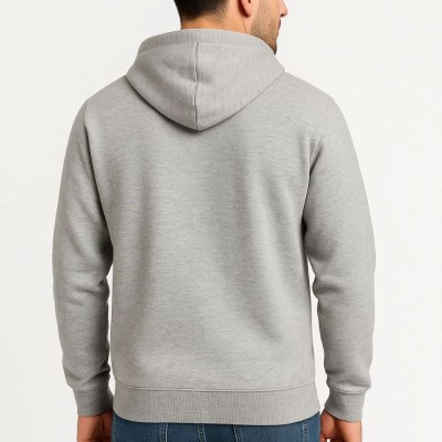 Erkek 3 İplik Pamuklu Kapüşonlu Tam Fermuarlı Cepli Hoodie Sweatshirt - Gri Erkek 3 İplik Pamuklu Kapüşonlu Tam Fermuarlı Cepli Hoodie Sweatshirt - Gri