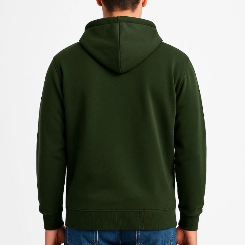 Erkek 3 İplik Pamuklu Kapüşonlu Tam Fermuarlı Cepli Hoodie Sweatshirt - Haki Erkek 3 İplik Pamuklu Kapüşonlu Tam Fermuarlı Cepli Hoodie Sweatshirt - Haki