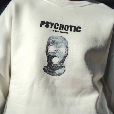 Erkek 3 iplik pamuklu Kışlık Bisiklet Yaka Baskılı SweatShirt - Beyaz Erkek 3 iplik pamuklu Kışlık Bisiklet Yaka Baskılı SweatShirt - Beyaz