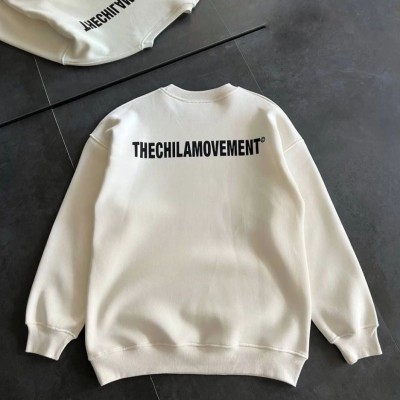 Erkek 3 iplik pamuklu Kışlık Bisiklet Yaka Oversize Baskılı SweatShirt - Beyaz Erkek 3 iplik pamuklu Kışlık Bisiklet Yaka Oversize Baskılı SweatShirt - Beyaz