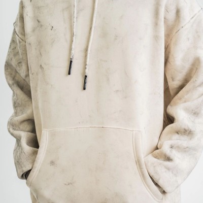 ERKEK 3 iplik Pamuklu Oversize Kapşonlu Yıkamalı SweatShirt Hoodie - Krem ERKEK 3 iplik Pamuklu Oversize Kapşonlu Yıkamalı SweatShirt Hoodie - Krem