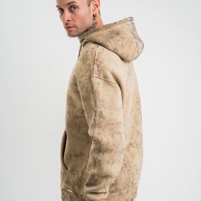 ERKEK 3 iplik Pamuklu Oversize Kapüşonlu Yıkamalı Hoodie SweatShirt - Bej ERKEK 3 iplik Pamuklu Oversize Kapüşonlu Yıkamalı Hoodie SweatShirt - Bej