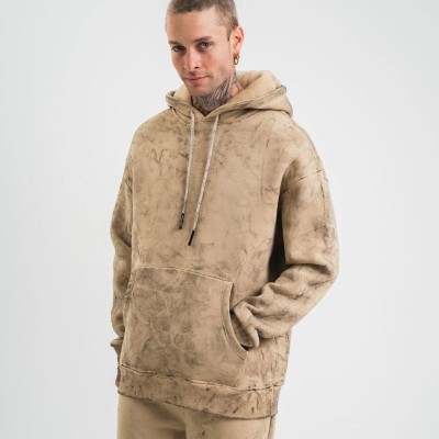 ERKEK 3 iplik Pamuklu Oversize Kapüşonlu Yıkamalı Hoodie SweatShirt - Bej ERKEK 3 iplik Pamuklu Oversize Kapüşonlu Yıkamalı Hoodie SweatShirt - Bej