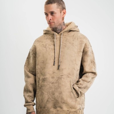 ERKEK 3 iplik Pamuklu Oversize Kapüşonlu Yıkamalı Hoodie SweatShirt - Bej ERKEK 3 iplik Pamuklu Oversize Kapüşonlu Yıkamalı Hoodie SweatShirt - Bej