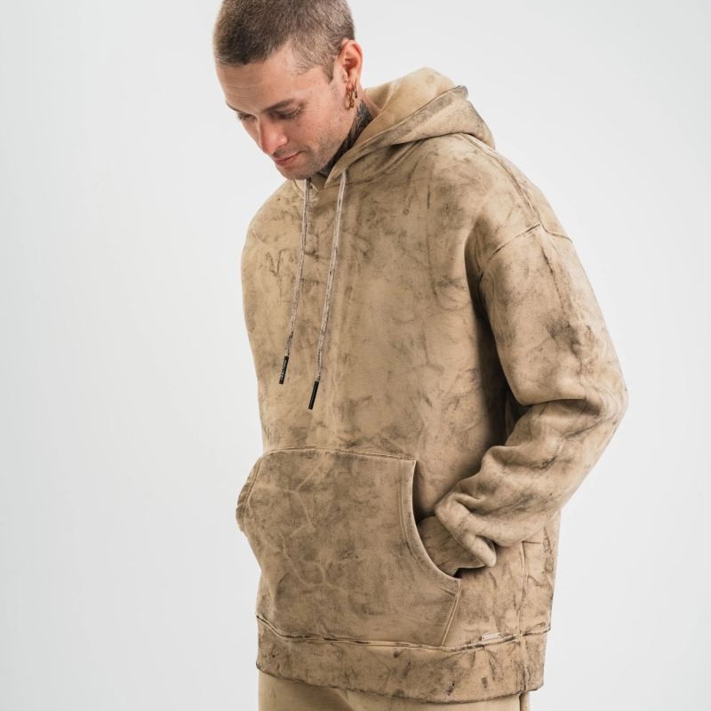 ERKEK 3 iplik Pamuklu Oversize Kapüşonlu Yıkamalı Hoodie SweatShirt - Bej ERKEK 3 iplik Pamuklu Oversize Kapüşonlu Yıkamalı Hoodie SweatShirt - Bej