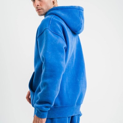 ERKEK 3 İplik Pamuklu Oversize Kapüşonlu Yıkamalı Hoodie SweatShirt - Mavi ERKEK 3 İplik Pamuklu Oversize Kapüşonlu Yıkamalı Hoodie SweatShirt - Mavi