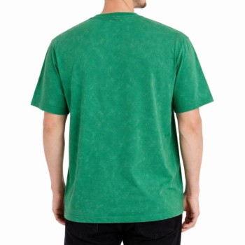 Erkek Asit Yıkama Bisiklet Yaka Kısa Kollu Oversize T-Shirt Tişört - Yeşil Erkek Asit Yıkama Bisiklet Yaka Kısa Kollu Oversize T-Shirt Tişört - Yeşil