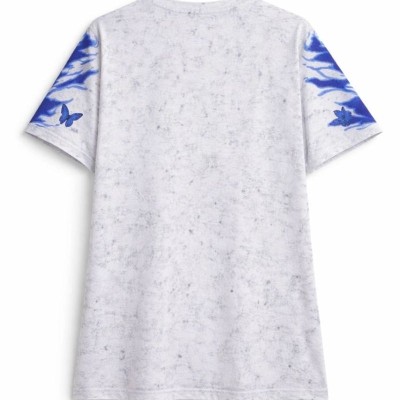 Erkek Asit Yıkamalı Oversize Tişört Bisiklet Yaka Kısa Kol T-shirt - Beyaz Erkek Asit Yıkamalı Oversize Tişört Bisiklet Yaka Kısa Kol T-shirt - Beyaz