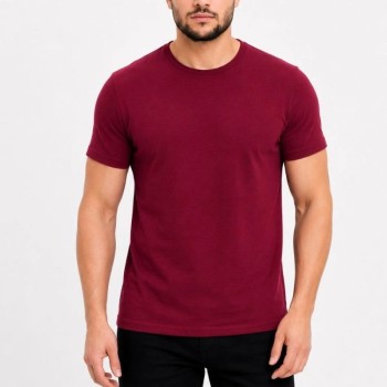 Erkek Basic Tişört Bisiklet Yaka Kısa Kol Günlük Yazlık Slim fit T-Shirt - Bordo Erkek Basic Tişört Bisiklet Yaka Kısa Kol Günlük Yazlık Slim fit T-Shirt - Bordo